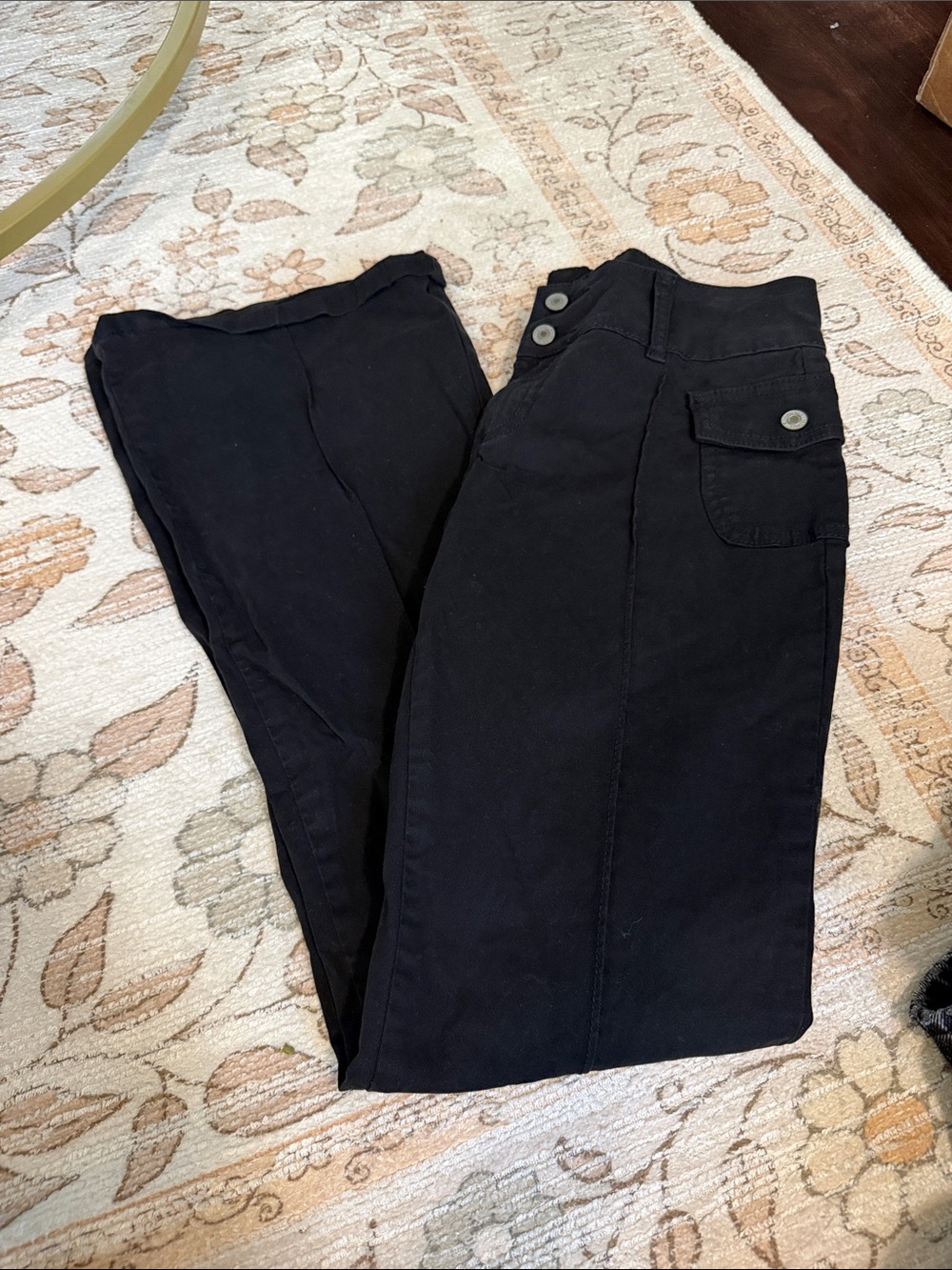 Brandy Melville Black Flare Wide-Leg Jeans